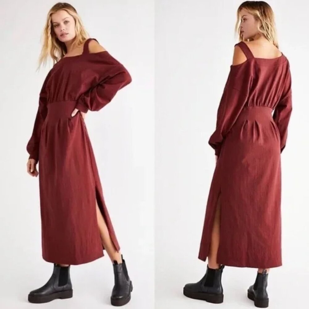 Free People Beach Ibizi Midi Dress in Empress Rock Sz S